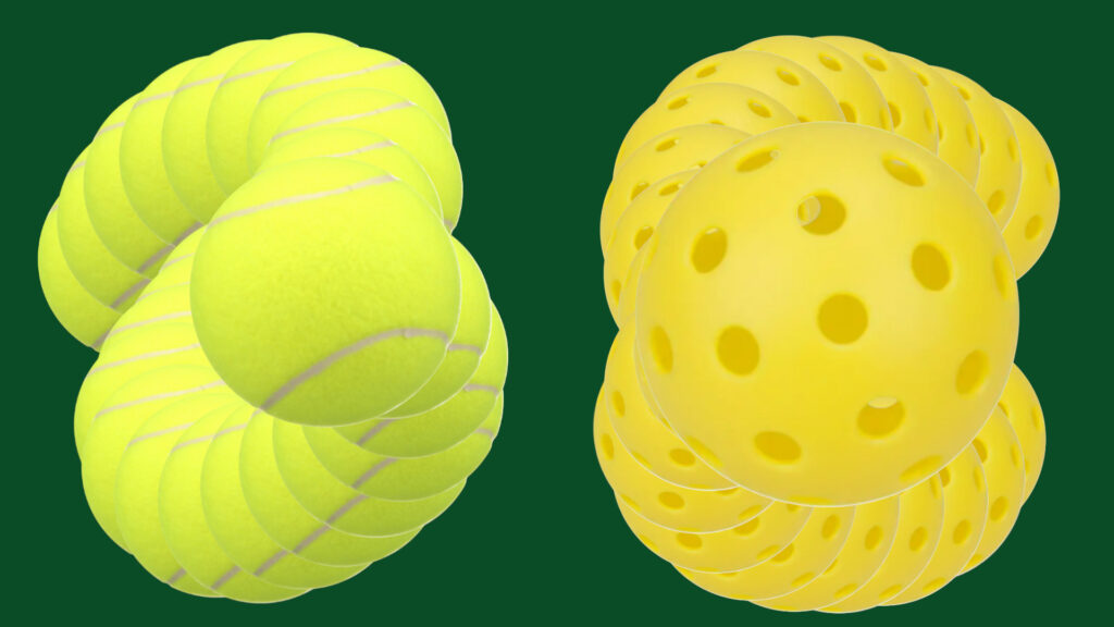 Tennis ball and Pickleball